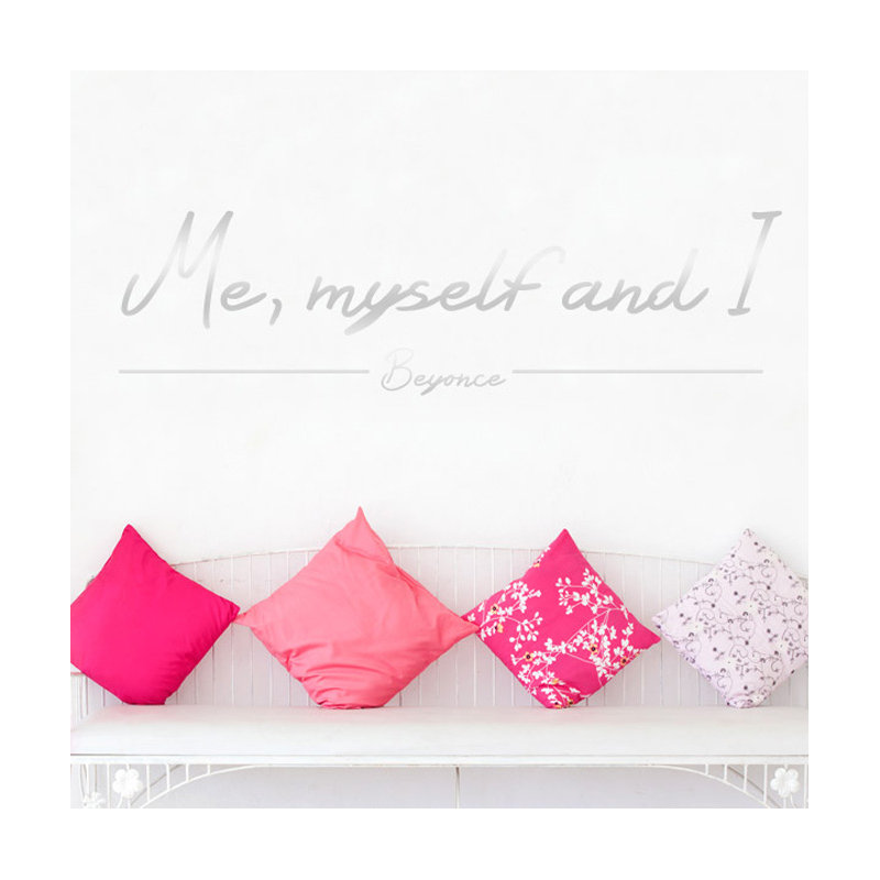 Wall Decal, Medium, Shiny Silver