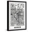 Denver Street Route - Reproduction d'art textuel sur papier encadré-599603056