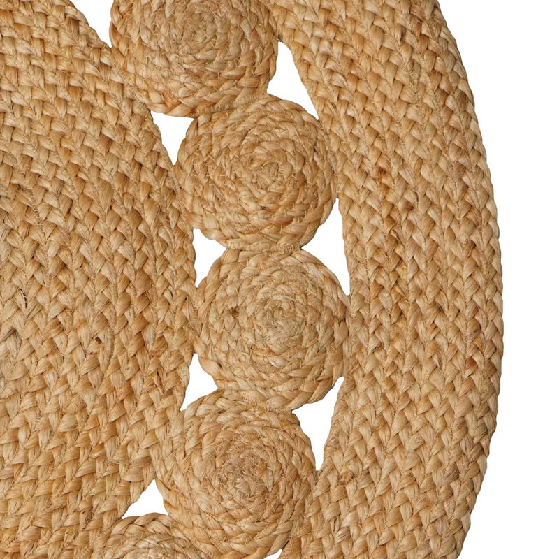 Hand Braided Area Rug, Brown, Oval 152cm x 245cm