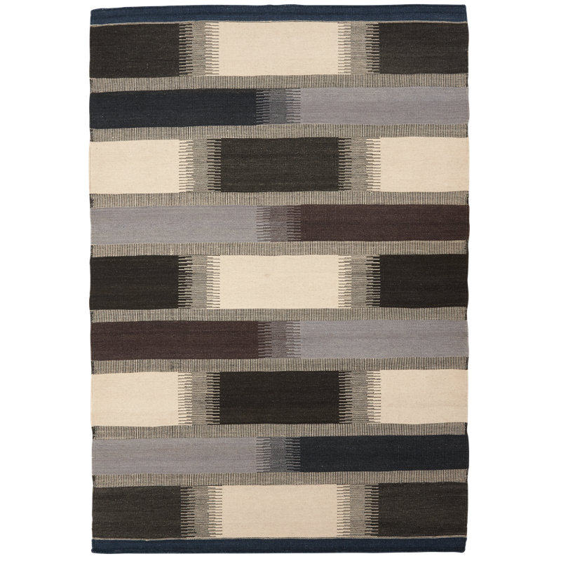 Tyrell Geometric Wool Hand Woven Area Rug, Rectangle 140 x 200cm