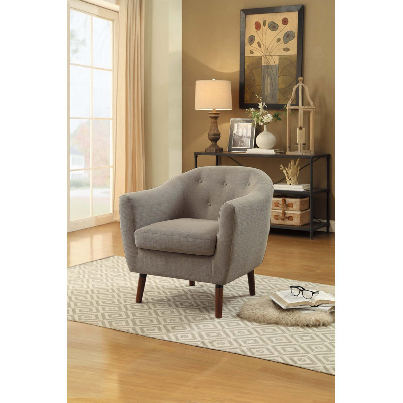 Chaise d'appoint rembourrée en tissu, Beige