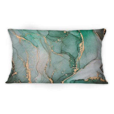 Coussin 12 "x 20" Turquoise and Grey