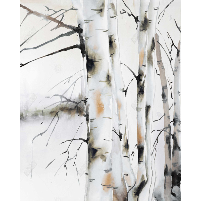 Winter Birches Print On Canvas