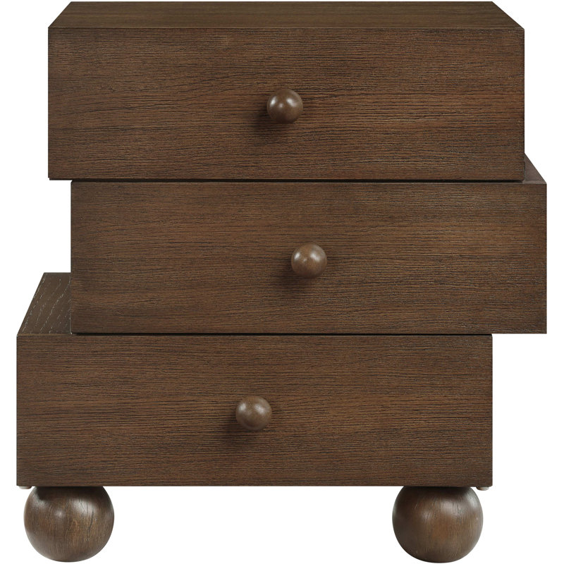 Table de chevet Deluca, Brun