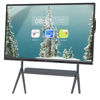 JYXCN Smart Board 86 po avec écran tactile interactif 4K et support double application sans fil pour bureau de classe (support mural inclus)