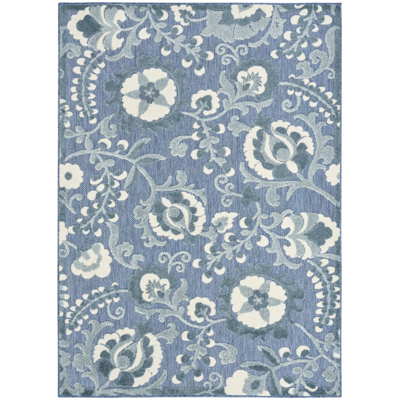 Gregori Floral Farmhouse Area Rug, Rectangle 7'10" x 10'6"