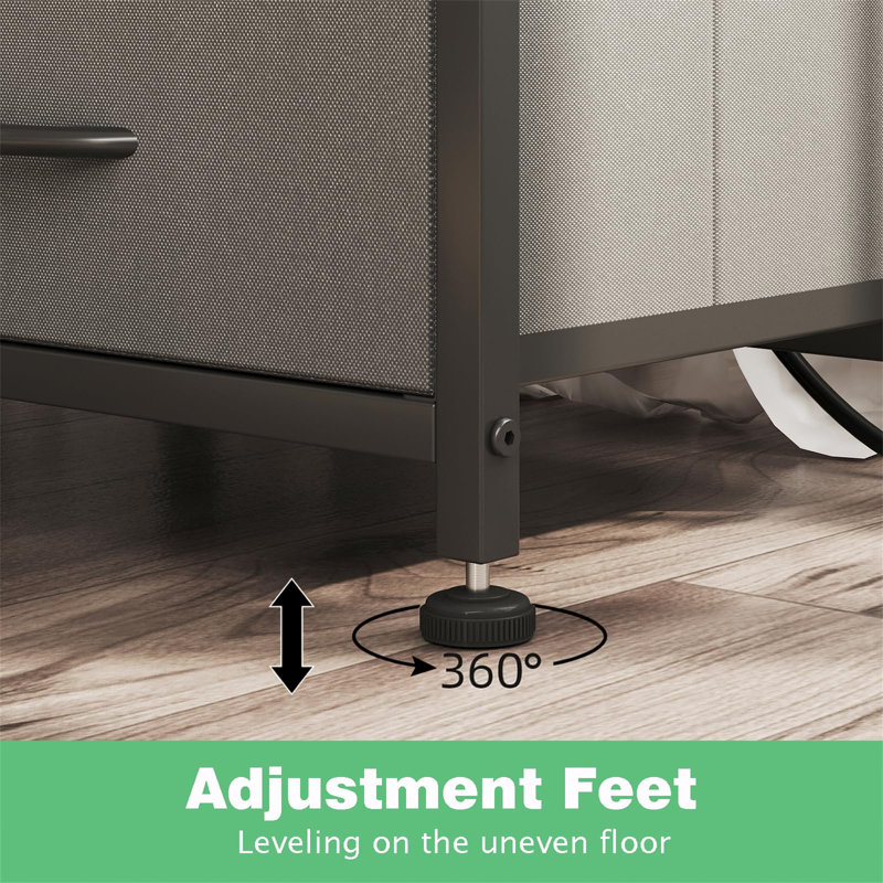 42cm W Metal Bedside Table