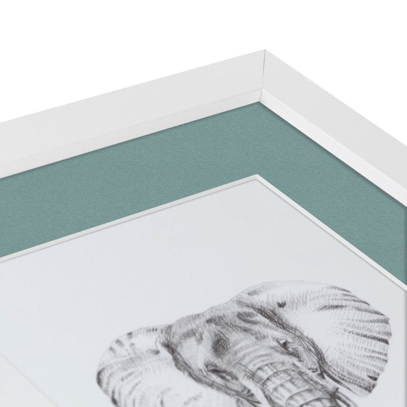 Matte Picture Frame with Mat, Nile Green
