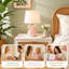 Lampe de table rose à nœud de 48 cm (19 pouces) pour chambre de fille, conçue comme une jolie lampe pour chambre d'enfant
