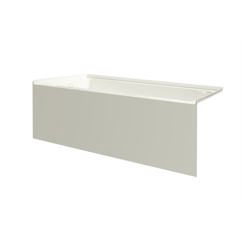 Signature 60'' x 30'' Soaking Acrylic Bathtub, Left, Biscuit