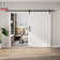 84''H MDF Sliding Barn Door with Hardware Kit, Covered with Water-Proof PVC Surface, V-Frame