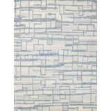 Exquisite Rugs Naturals Handmade Hand-Tufted New Zealand Wool On Canvas Blue/Ivory Area Rug