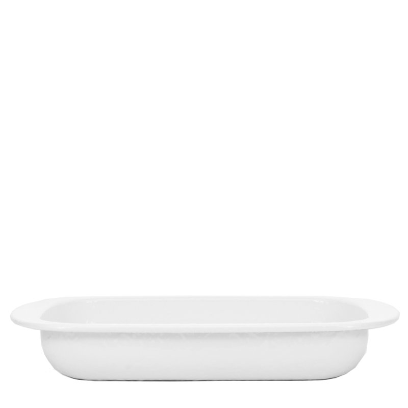 Swirl Baking Pan, Solid White Textured