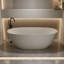 Baignoire autoportante de 155 cm (61 po) en surface solide avec bonde escamotable, beige-132406532