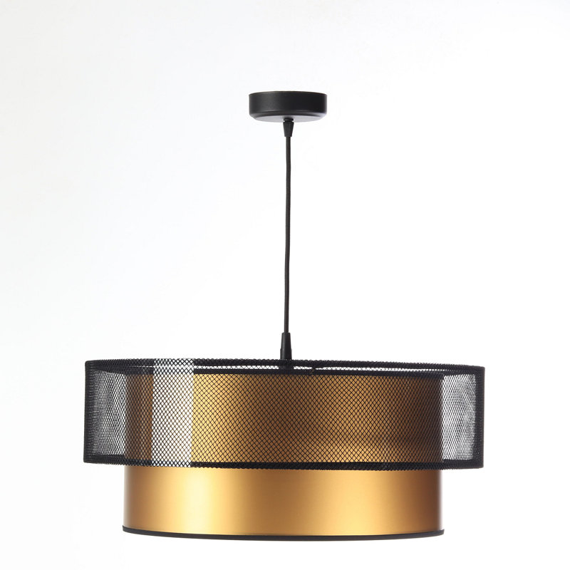 Kawamoto 1 - Light Silver Drum Pendant, Golden