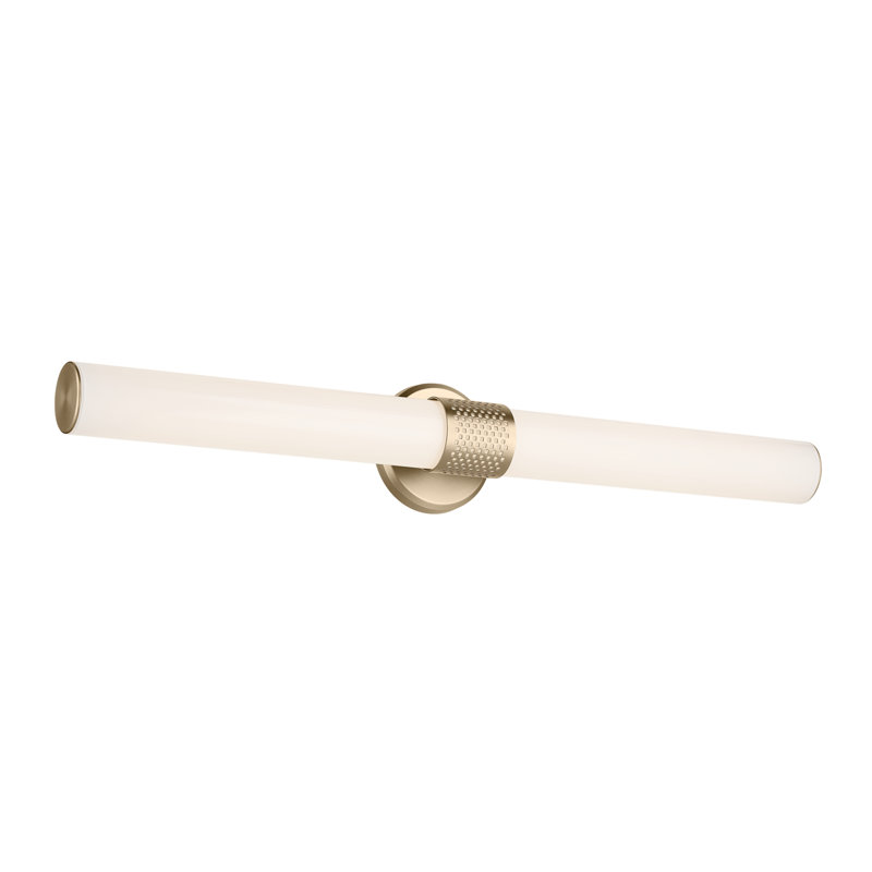 Barre de salle de bain 32 "à DEL avec verre blanc, Bronze
