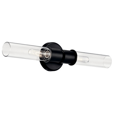 Applique murale 2 lumières 24 po avec verre transparent 24 po