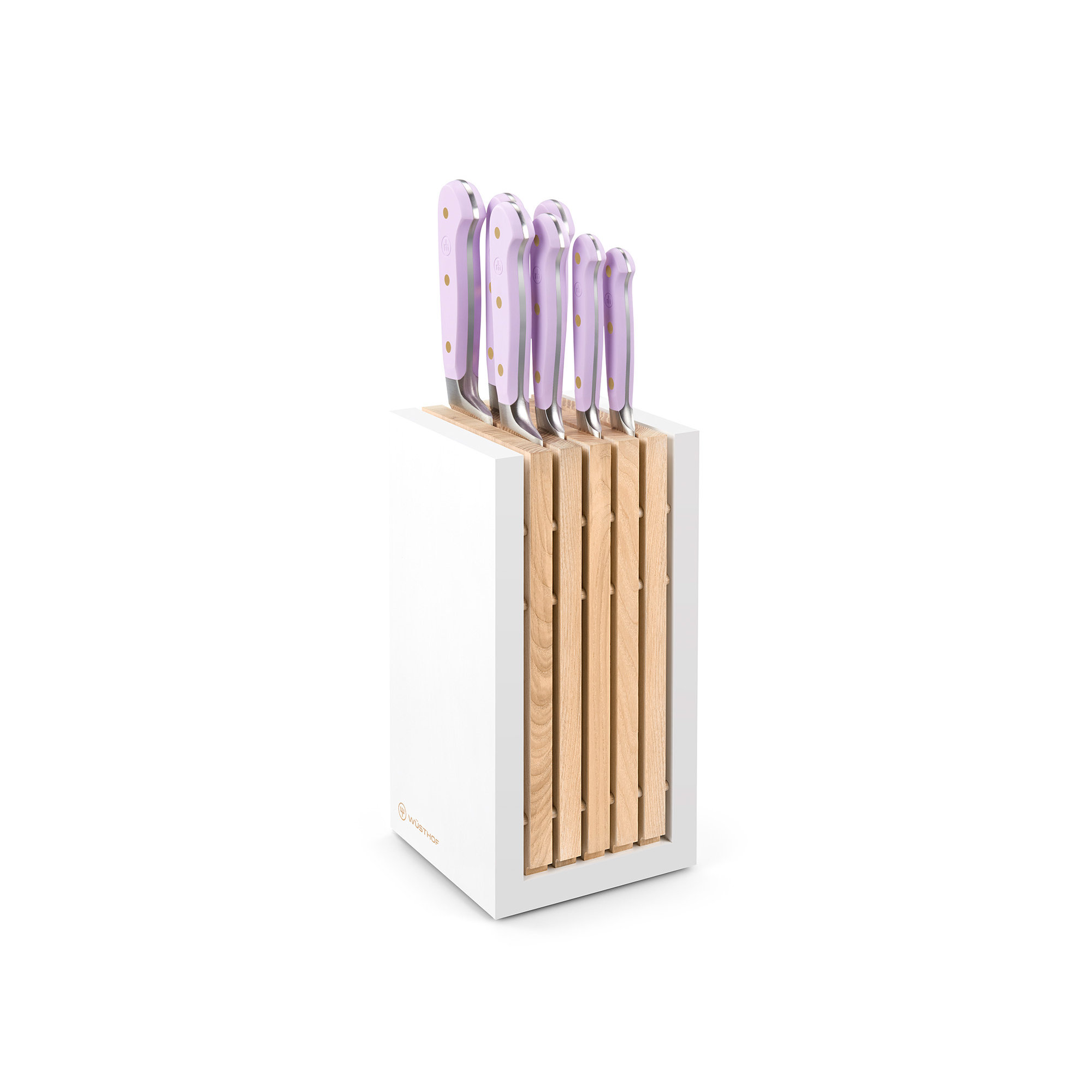 WÜSTHOF German Classic Color 8 Piece Knife Block Set, Purple Yam