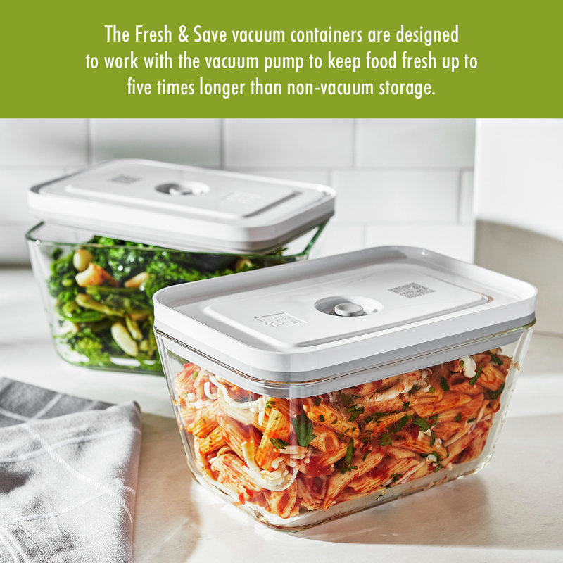 Fresh & Save Glass Airtight Meal Prep 2 Container Food Storage Set