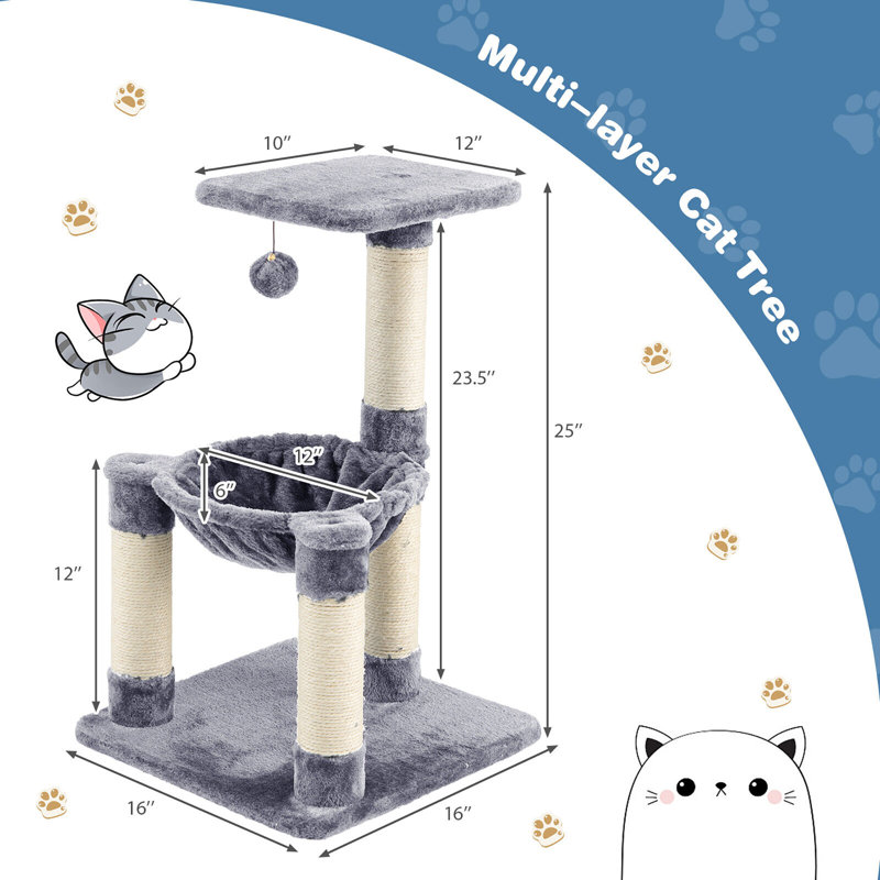 Currelly Cat Perch, Gray