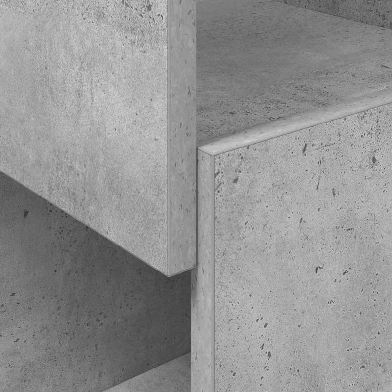 Corner Accent Chest, 102cm H x 25.5cm W x 25cm D, Concrete Grey