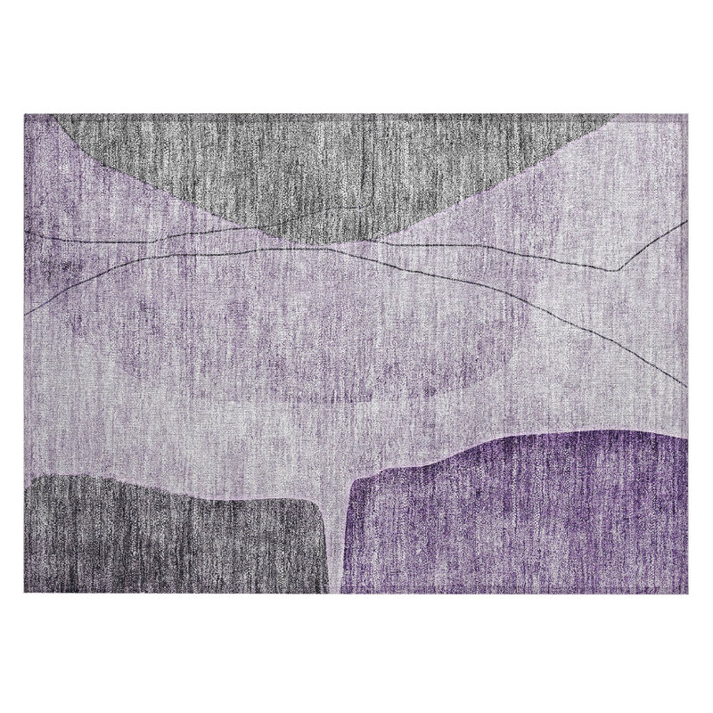 Tapis intérieur / extérieur Chinu avec envers antidérapant, Rectangle 1 pi 8 po x 2 pi 6 po