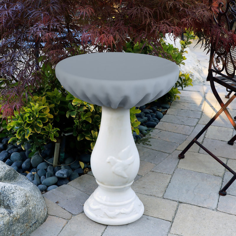 Bird Bath Cover, 50.8cm H x 76.2cm W x 76.2cm D, Light Grey