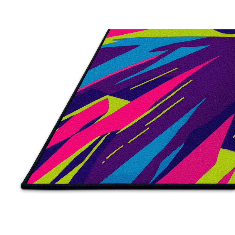 Neon Shadows Rug, Rectangle 4' x 6'