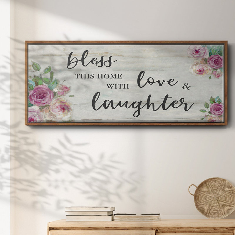 Love and Laughter - Toile encadrée, H 12 po x l 30 po