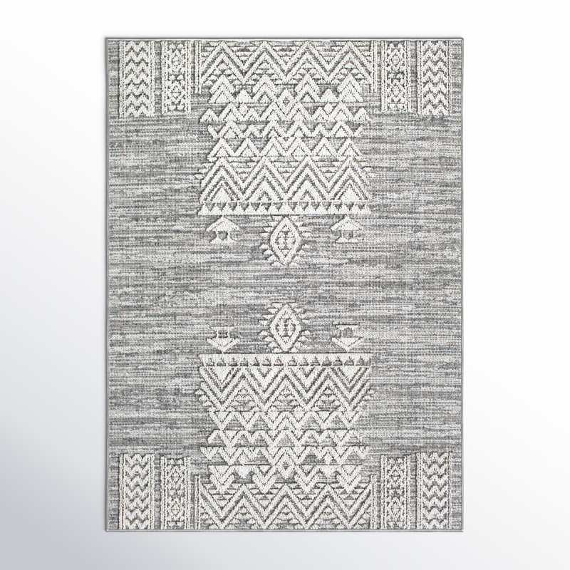 Baconton Southwestern Indoor / Outdoor Rug, Rectangle 5'3" x 7'3"