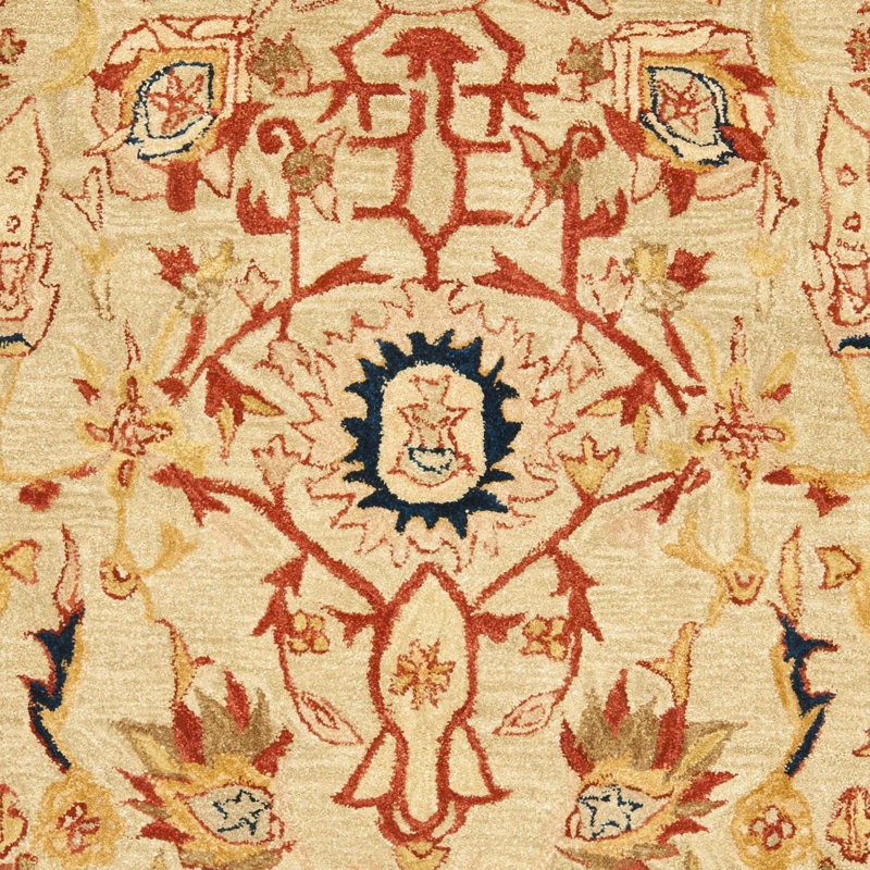 Tapis oriental en laine touffeté à la main Tingley, Rond 4 pi