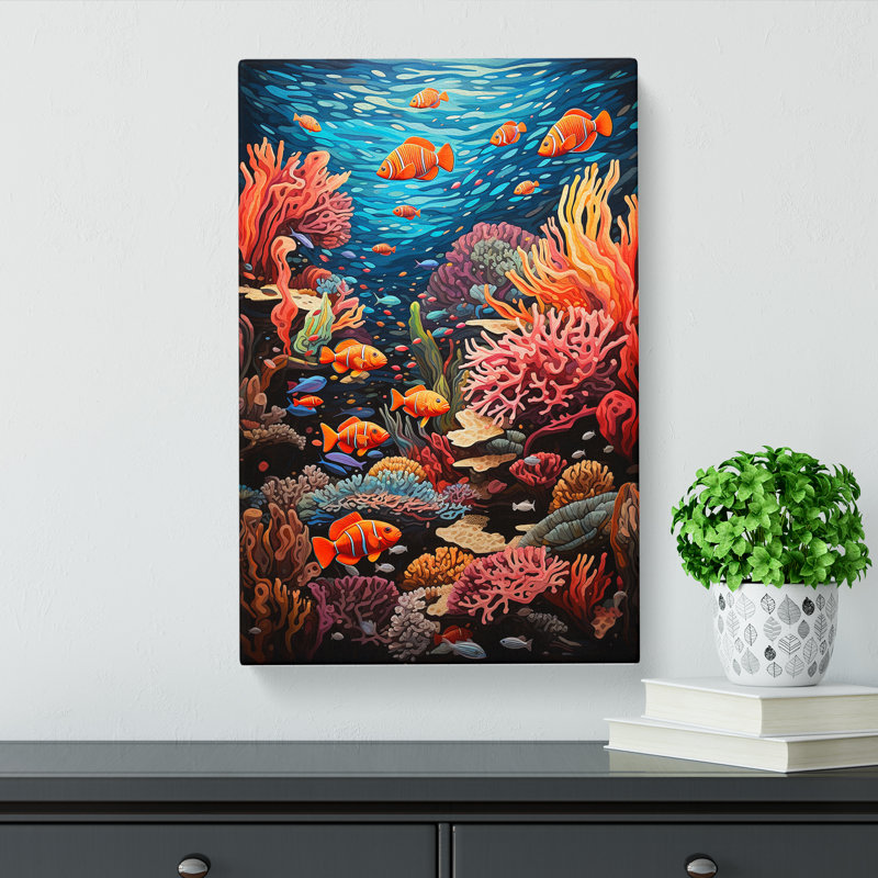 Ocean Orphism Art - Wrapped Canvas