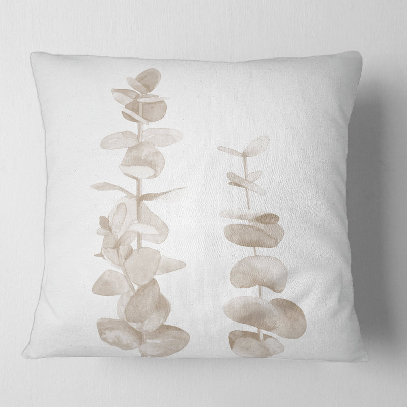 Floral Throw Pillow, 18" x 18"