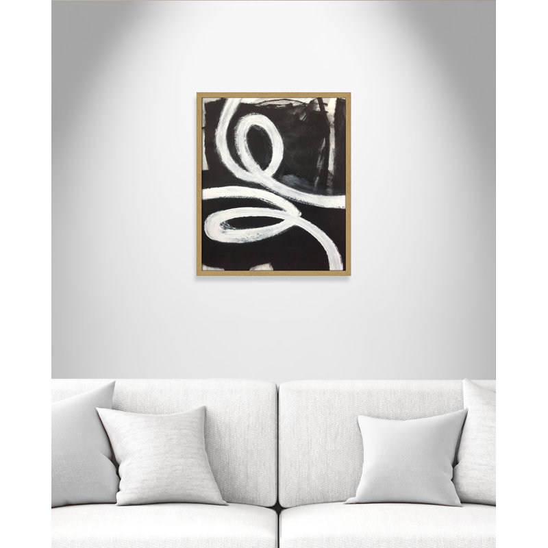 Ansonia Swirly Swirls I sur papier par impression, H 25,5 po x l 21,5 po x P 0,75 po, Cadre naturel naturel sans cadre
