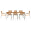 Wood Patio Dining Set with Rectangular Table-526822009-526822010