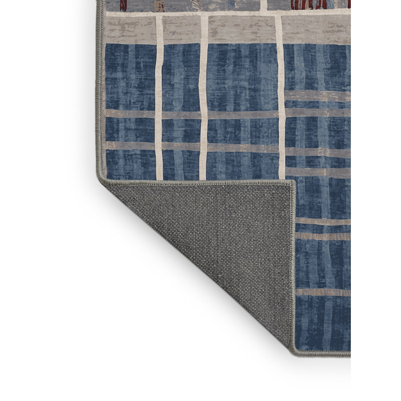 Tapis gris soyeux et moelleux, Rond 5 pi