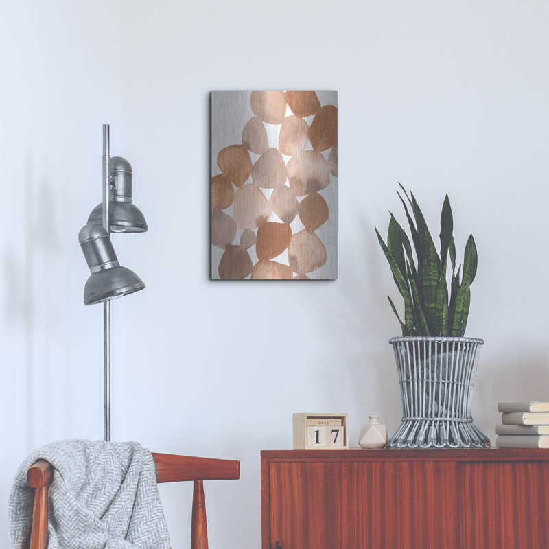Art mural en métal Ebern Designs «Boho Beautiful 1 Brown» par Moira Hershey, H 24 po x l 16 po