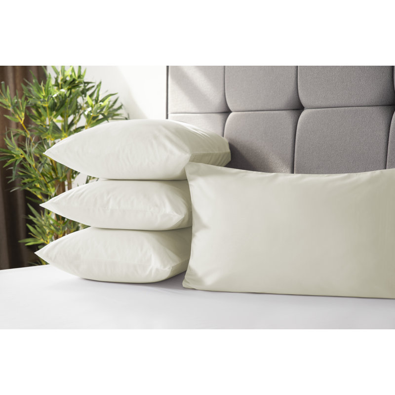 200 TC 100% Pure Cotton 100% Cotton Pillowcase - Set of 4, Ivory