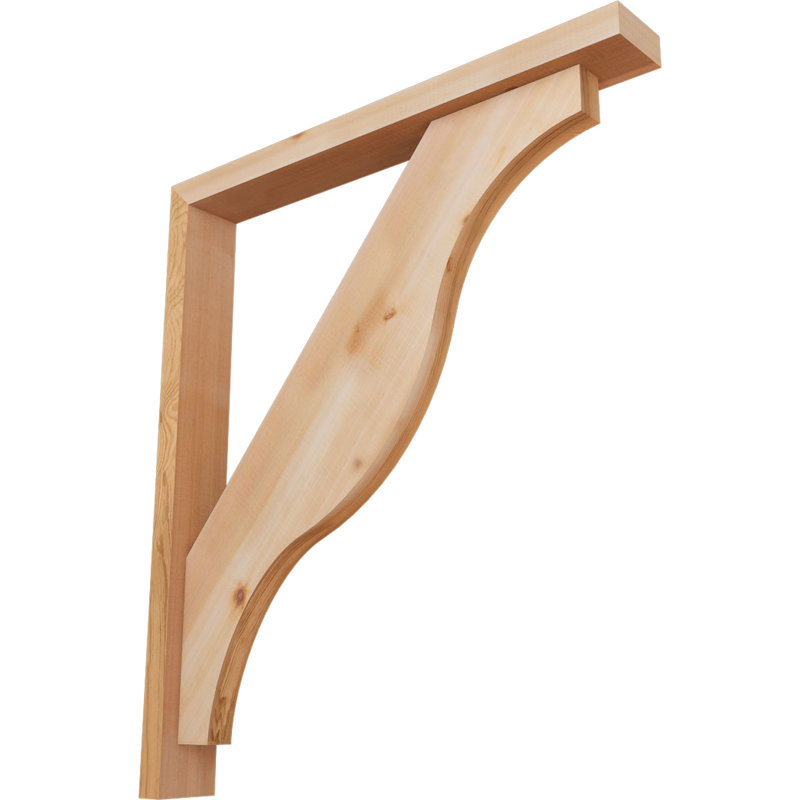 Support Funston Block avec support décalé, 32 x 28, Cèdre rouge occidental de l 3 1/2 po (lisse)