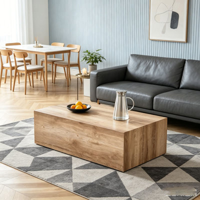 Table basse, table d'appoint en bois aggloméré de style naturel