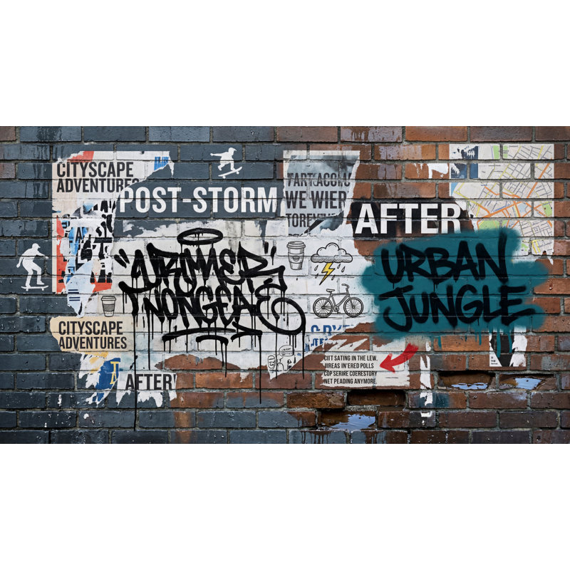 Affiches de papier peint graffiti, Non tissé, 120 po x 96 po