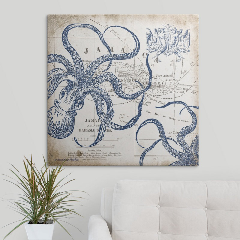 « octopi ii », gwendolyn babbitt, impression, H 16 po x l 16 po x P 1,5 po, Toile