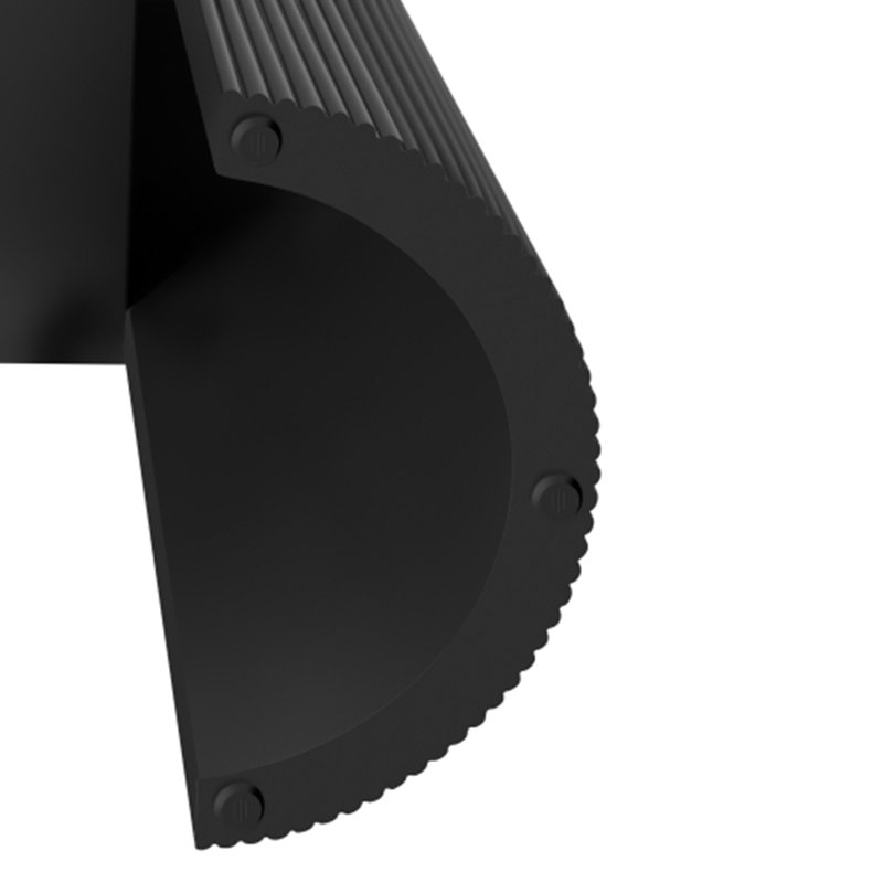 Entryway Table with Fluted Design, Black