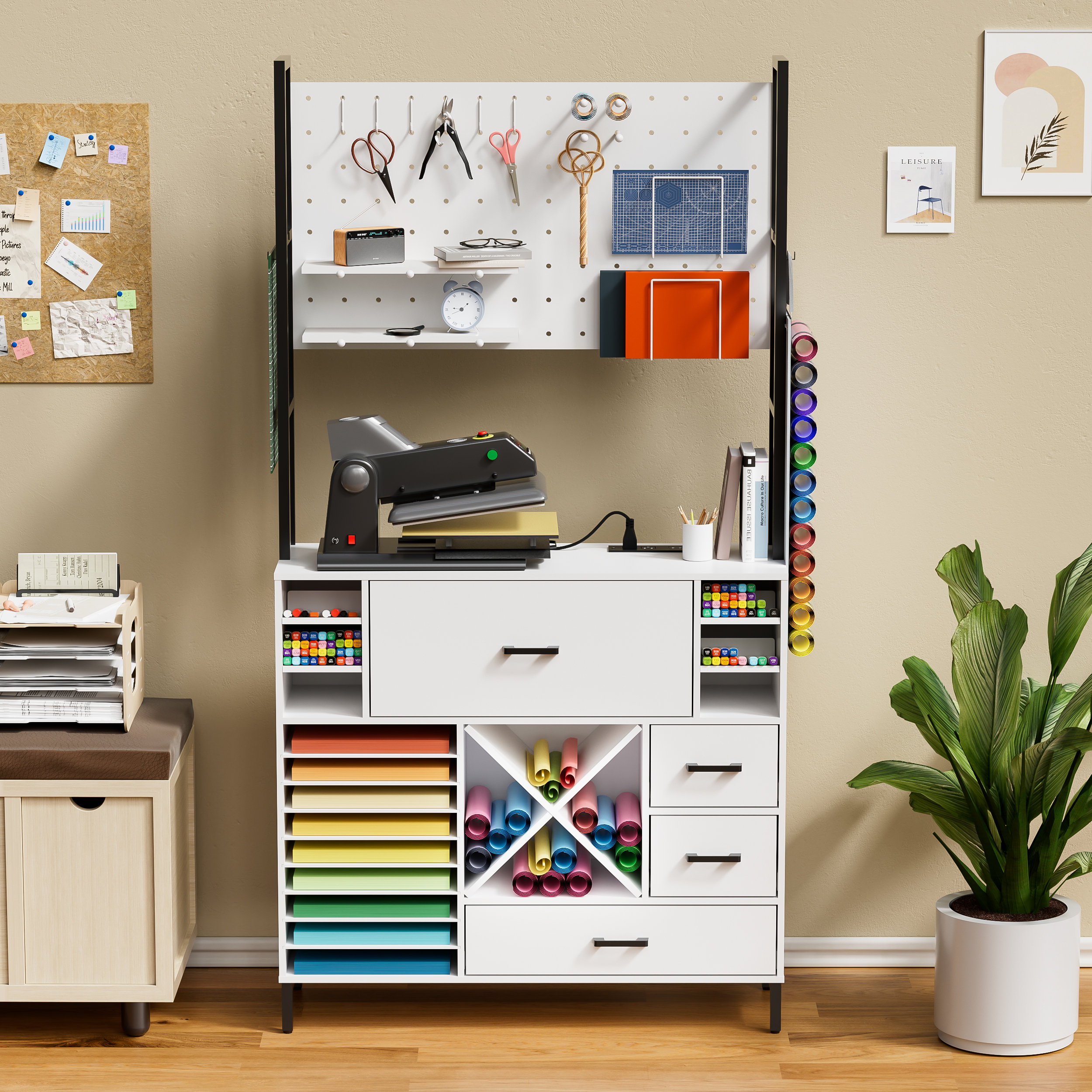 Pull out shelf for her cricut  Craft room design, Custom built cabinets,  Craft room organization