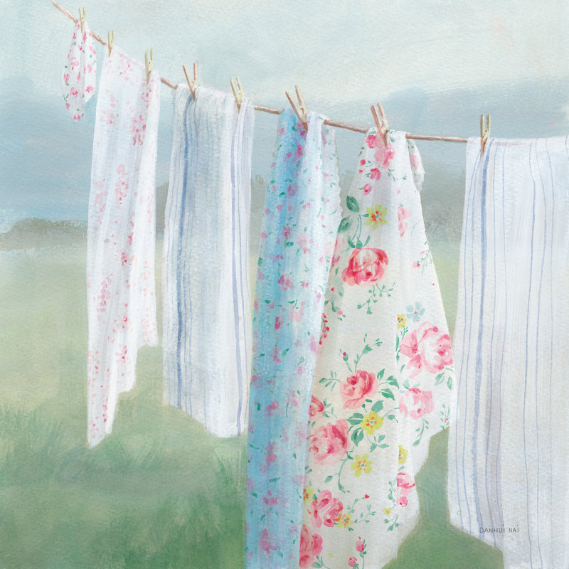 Laundry Day I, H 12 po x l 12 po, Oui, Imprimé avec cadre noir