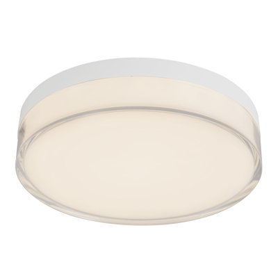 Quara 7-in Black dimmable LED Flush Mount