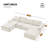 110*72" Modular U Shaped Sectional Sofa with Ottomans-11887588