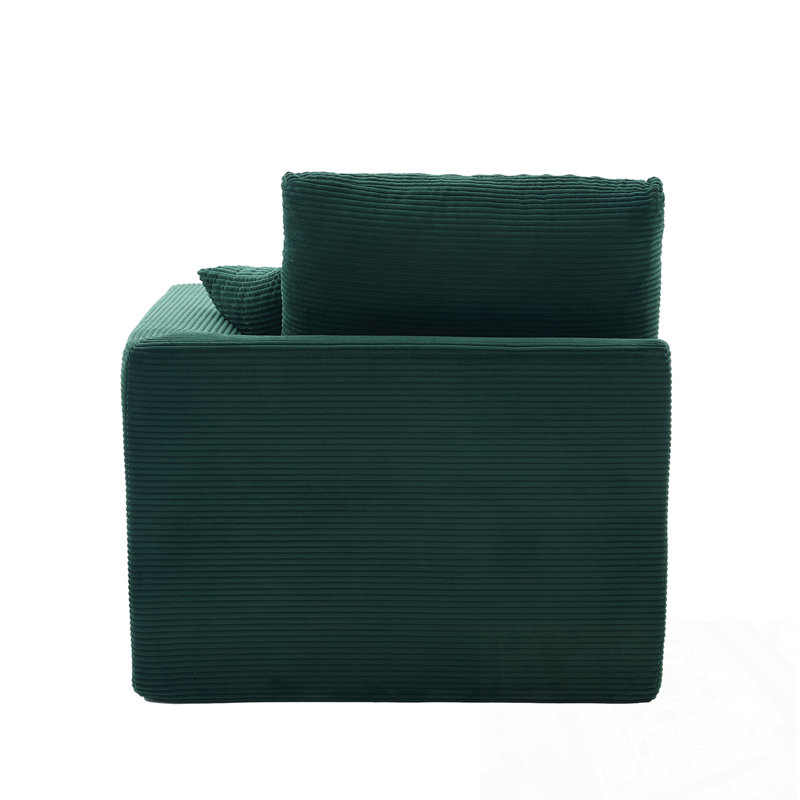 Canapé modulaire modulaire avec coussin moelleux, Émeraude