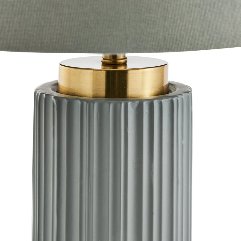 Ionic Ceramic Table Lamp, Grey
