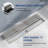  23.62" x 3.15" Linear Grid Shower Drain Trim-110910926